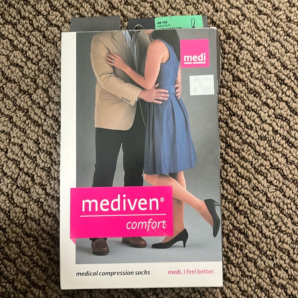 Medi calf closed toe ebony medical compression socks size 20-30 VI